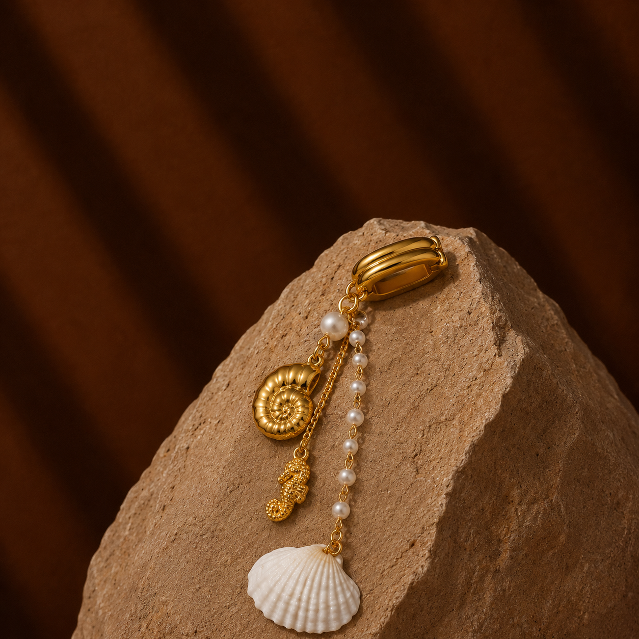 Ocean charm - 18k gold plated